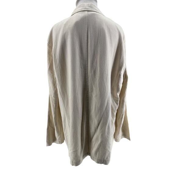 ASOS Design Women's Ivory Linen Blend Long Sleeve Suit Jacket SIze 10 - Picture 3 of 5